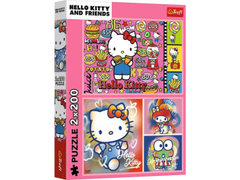Пазли Trefl Hello Kitty Вітаю Кітті та друзів, 2 х 200 елементів