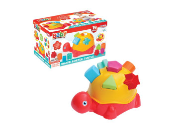 Іграшка сортер черепаха з геометричними фігурками, 14 деталей
