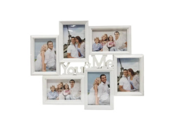 Фоторамка коллаж You&Me на 6 фото 47х38см, Белая, L061
