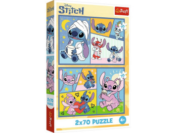 Пазлы 2 в 1 Trefl Lilo and Stitch Со Стичом не скучно, 2х70 элементов