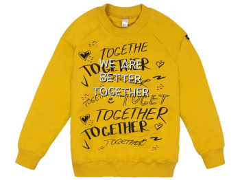 Джемпер дитячий для дівчинки Together DG-21-91-1 двонитка, Зріст 128 гірчичний, Gabbi