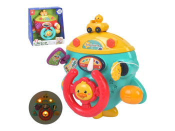 Музыкальная игрушка-руль Самолет со светом