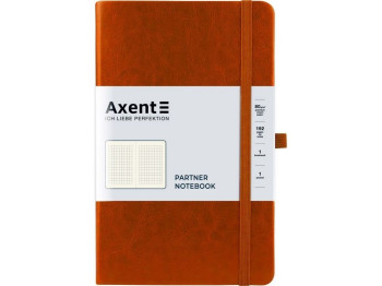 Книга записна у клітинку корічнева Partner Lux A5-. 96 аркушів. Axent 8202-19-A