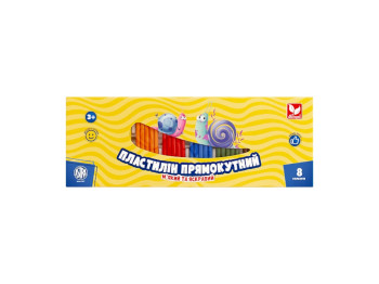 Пластилин прямоугольный 8 цветов