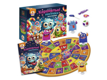 Игра настольная ходилка Карамельные муртады, 2-4 игрока, маршрутная игра, Vladi Toys