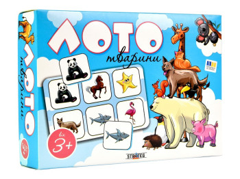 Настольная игра Лото «Животные», Strateg 30579