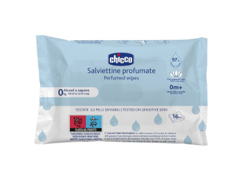 Серветки м'які очищаючі з екстрактом лотоса 16 шт, Chicco