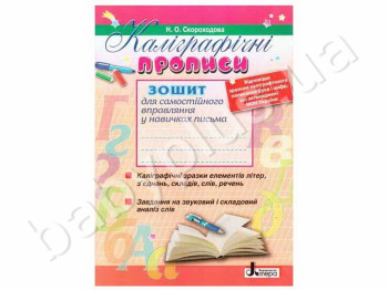 Робочий зошит Каліграфічні прописи, Літера