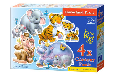 Пазли Дикі жівотние,4,5,6 і 7 елементів, Castorland