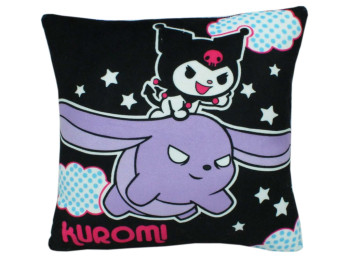 М'яка іграшка подушка з принтом №2 Kuromi 31 см, квадратна форма, Копиця