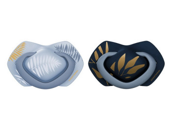 Пустышка силиконовая симметричная Gold, 2 шт, 6-18 мес, 22/665_BLU, Canpol Babies