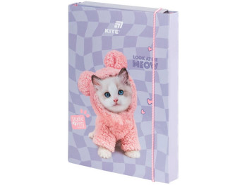 Папка В5 для зошитів на гумці Kite Studio Pets SP26-210, картон