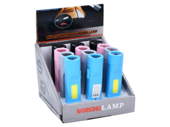 Фонарик аккумуляторный, 2 режима, USB, 4 цвета (цена за 1 шт)