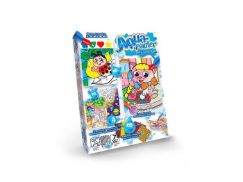 Розмальовка водна з наліпками „Aqua Painter Котенок з телефоном”,  від 7 років, Danko Toys