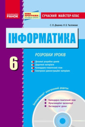 Інформатика 6 кл, Сучасний майстер-клас + ДИСК НОВА ПРОГРАМА, Літера