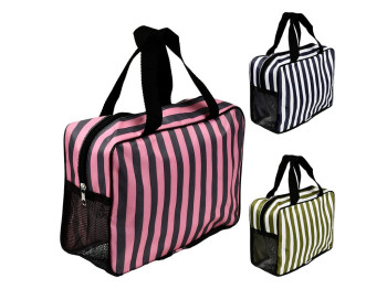 Косметичка дорожня Stripes, 26×18×9.5 см, текстиль/ПВХ, R33381, 3 види