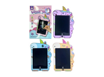 Планшет для рисования LCD LC66-60, единорог, цветной, на батарейках, 3 вида (цена за 1шт)