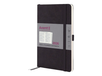 Ежедневник Partner Soft Skin 2026 Axent 8509-26-01-A, 125×195 мм, черный