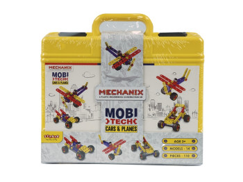 Конструктор полипропиленовый MECHANIX. МобиТех. 110 элементов. 14 моделей. ZEPHYR 02010