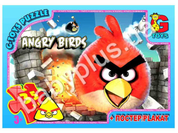 Пазлы картонные, 35 эл, формат А4 Angry Birds