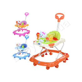 Ходунки с родительской ручкой Котик. Bambi B902TS
