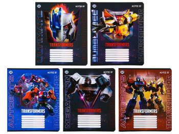 Тетрадь в линию Transformers, 12 листов (цена за 1шт)