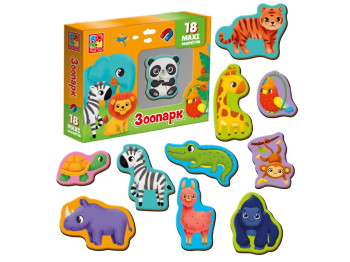 Набір магнітів Зоопарк. Vladi Toys VT3106-25 УЦІНКА