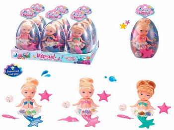 Кукла морская на батарейках Mermaid DH2328, 12 см, световые эффекты (цена за 1 шт)