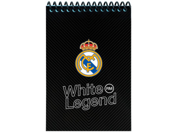 Блокнот А6 на спирали Kite FC Real Madrid RL26-196-2, 48 листов, без линирования