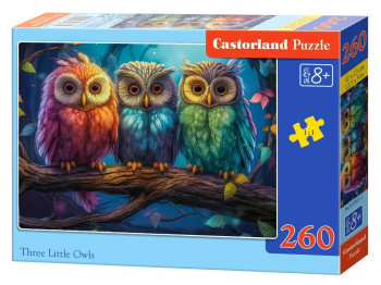 Пазли Три маленькі сови, 260 елементів, Castorland