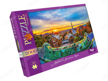 Пазлы Sunrise in Barcelona, Spain, 2000 элементов 66x94 см, Danko Toys