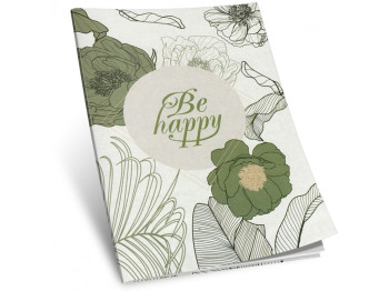 Блокнот А4 скоба 96 арк, клітинка Be happy, Ранок