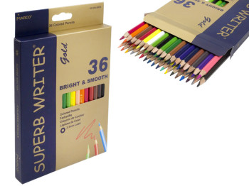 Набір кольорових олівців 36 кольорів Superb Writer Gold. Marco E4100G-36CB