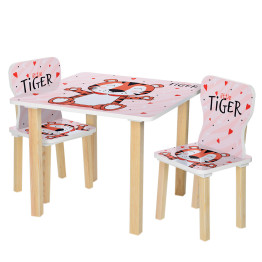 Детский столик деревянный со стульчиками Little Tiger. Bambi 506-59