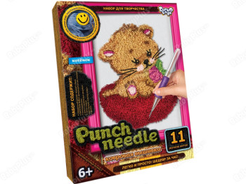 Набор для творчества Ковровая вышивка Котенок Punch needle, Danko Toys