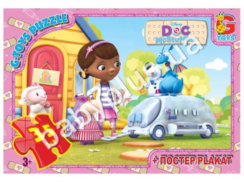 Пазли картонні 35 ел, Доктор Плюшева, G-Toys