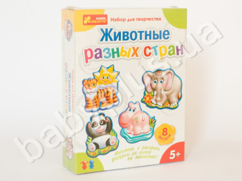Гипс на магнитах Животные разных стран. 8 фигурок из гипса + краски + магнитик. 