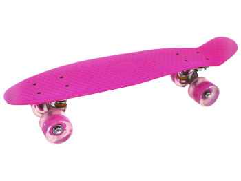 Скейт PENNY BOARD. алюминиевая подвеска LED колеса. цвет розовый. Maximus 5359