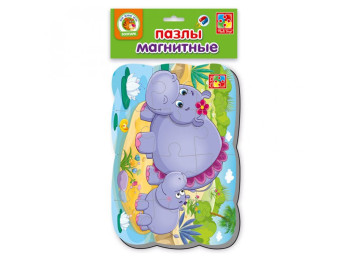 Магнітні пазли Бегемотики А5, 12 елементів, Vladi Toys