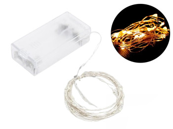 Гирлянда светодиодная Yellow 20led 2м, 2AA, BM-20WW
