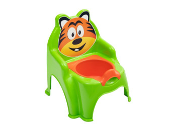 Горщик дитячий Тигр №1 Салатовий, пластик, 013317/01/7, Doloni Toys