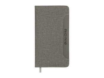 Еженедельник датированный Liga 2026, 85×153 мм, 128 страниц, серый, Buromax