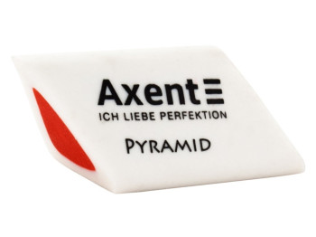Гумка м’яка Axent Pyramid 1187-A 31×20×20 мм, тригранна, біло-червона, Axent