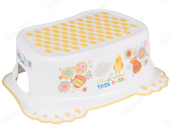 Подставка для ног Народный с противоскользящей резиной белая. Tega Baby FL-006-103