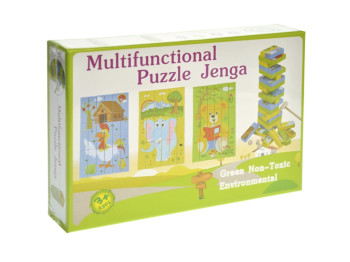 Деревянная джанга-пазл Multifunctional Puzzle Jenga. Strateg 30980