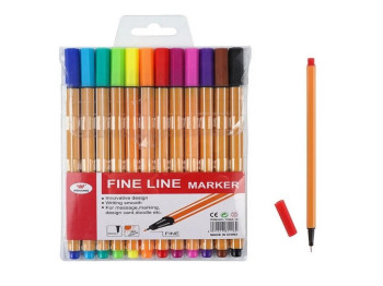 Ручки капиллярные Fine Line 12цветов