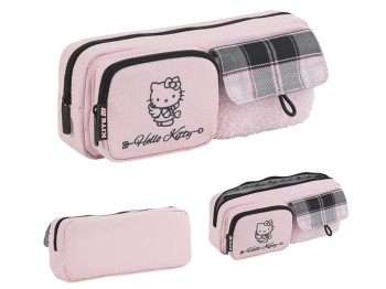 Пенал мягкий с карманами Kite Hello Kitty HK26-2701, 21 см, на молнии, Kite