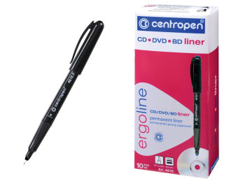 Маркер CD-Liner ergoline черный 0,6 мм, для CD/DVD/BD дисков, Centropen