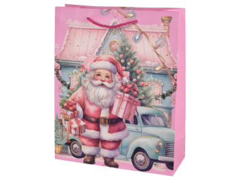 Пакет новогодний бумажный L "Santa" 31х42х12см, R34776-L