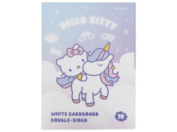 Картон білий 10 аркушів A4, Hello Kitty, Kite